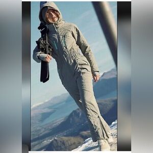 🔥NWOT Free People FP Movement All Prepped Snow Ski Suit Greyed Olive $548 sz XL